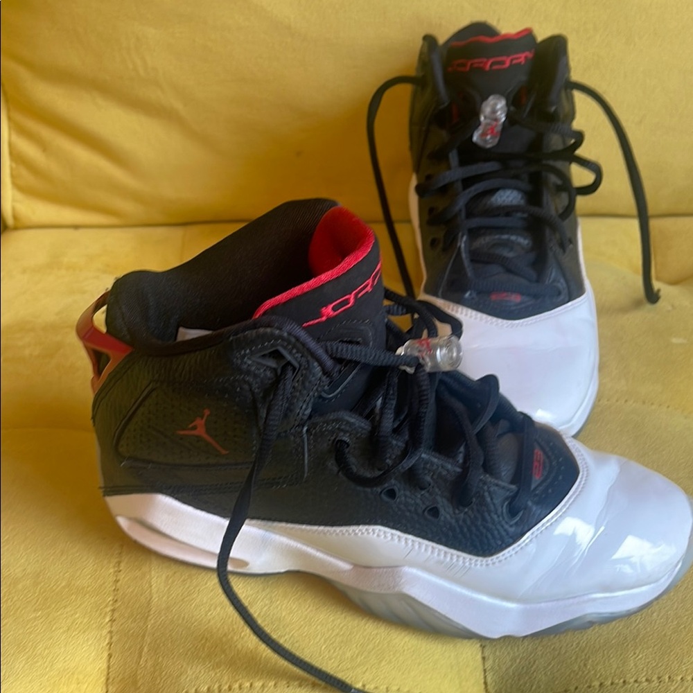 Jordan Black and White High-Top Sneakers